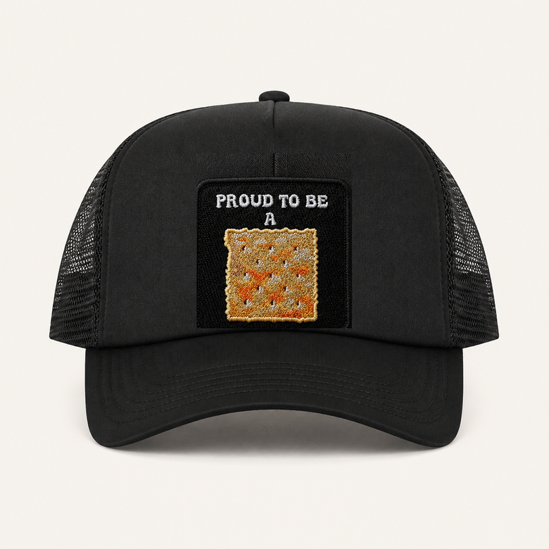 Proud to Be a Cracker black trucker hat