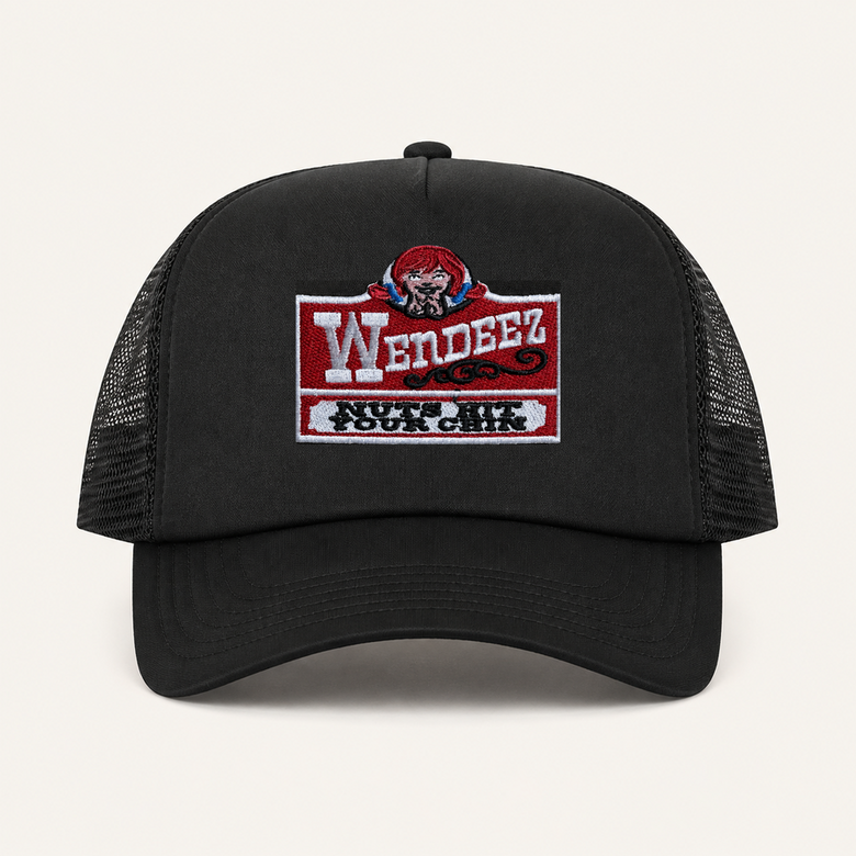 Black WENDEE’Z trucker hat front view